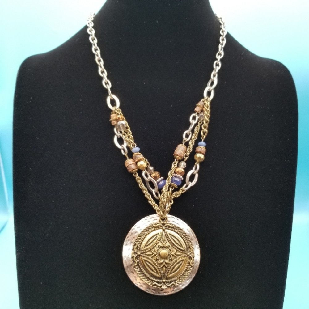 Ruby Road Chunky Silver Necklace 235 - image 1